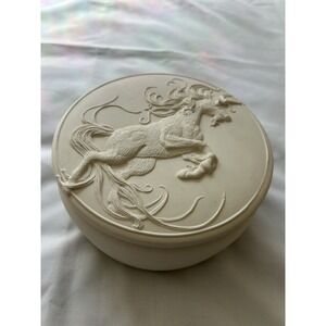 Ceramic Bisque Unicorn Trinket Jewelry Box U-Paint Ready to Paint  Mystical